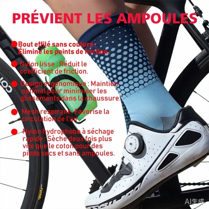 Nouvelles chaussettes de cyclisme chaussettes de compression de haute qualité hommes et femmes chaussettes de football basket-ball course en plein air professionnel