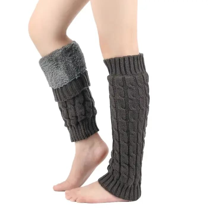 Jambières polaires couvre-bottes pour femmes hiver chaud laine tricoté jambe chaussettes Crochet tas chaussette bottes