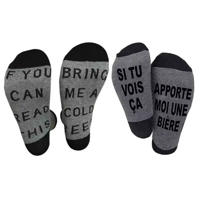 Chaussettes drôles avec dicton vous pouvez lire ceci