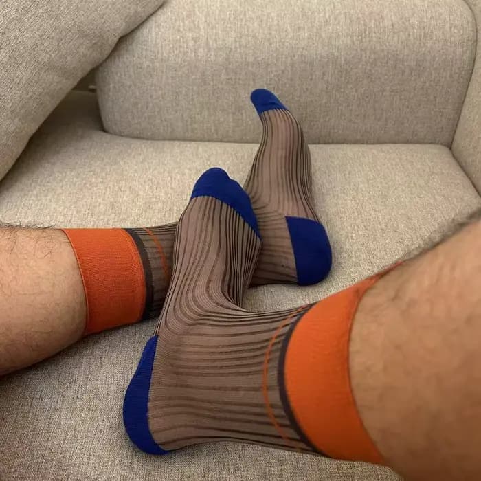 Chaussettes tendance pour hommes 2026 – Rayures lignées style américain
