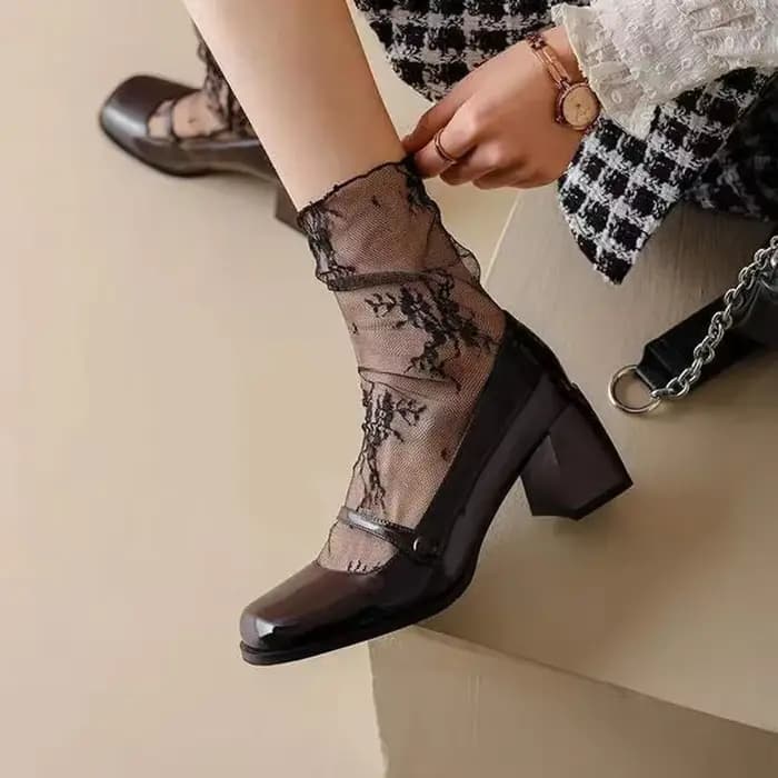1/2 paires de chaussettes fines femmes été Ultra respirant Transparent dentelle