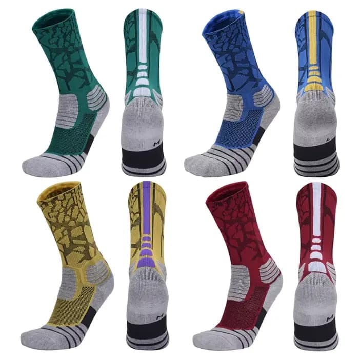 Brothock chaussettes de basket-ball professionnelles, boxe elite chaussettes de sport épaisses antidérapantes durables, serviettes de skateboard bas chaussettes