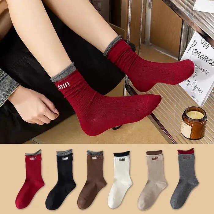 Chaussettes tendance mi-mollet pour femmes