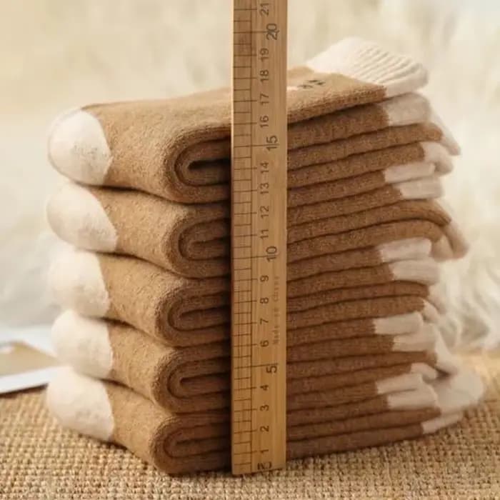 5 paires de chaussettes chaudes en poils de chameau pour hommes et femmes