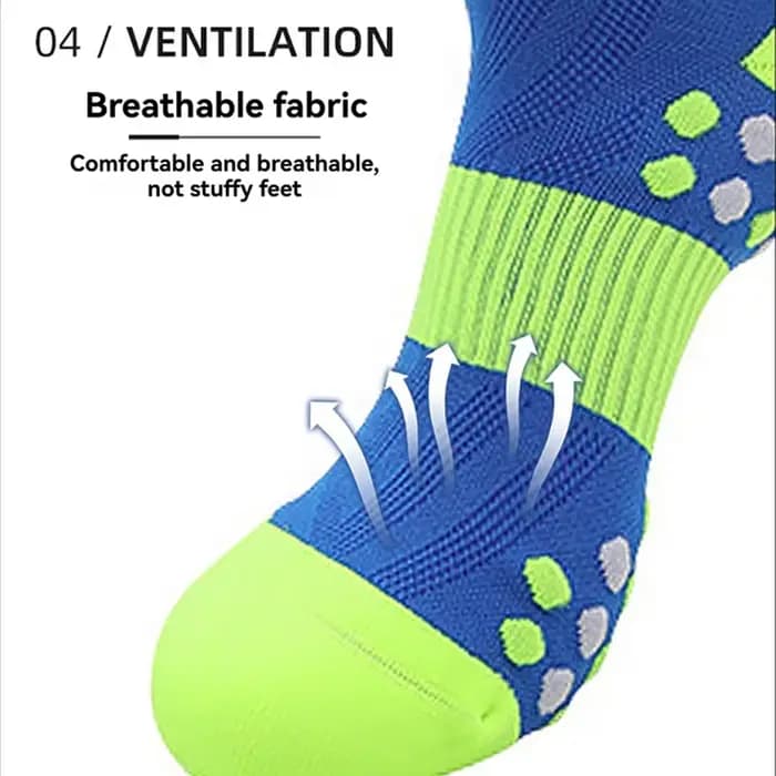 Chaussettes de compression pour la course à pied, chaussettes de sport colorées pour marathon, pour homme, femme, adulte, adolescent, cyclisme