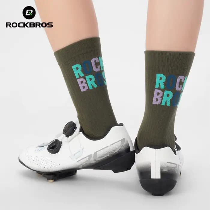 ROCKBROS Chaussettes de cyclisme à bordure hautement élastique