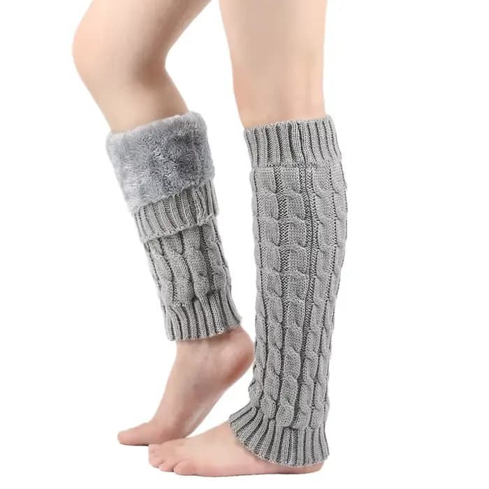 Jambières polaires couvre-bottes pour femmes hiver chaud laine tricoté jambe chaussettes Crochet tas chaussette bottes