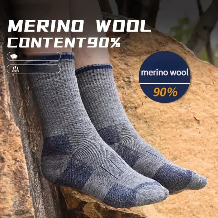 Chaussettes de randonnée en laine mérinos pour hommes et femmes