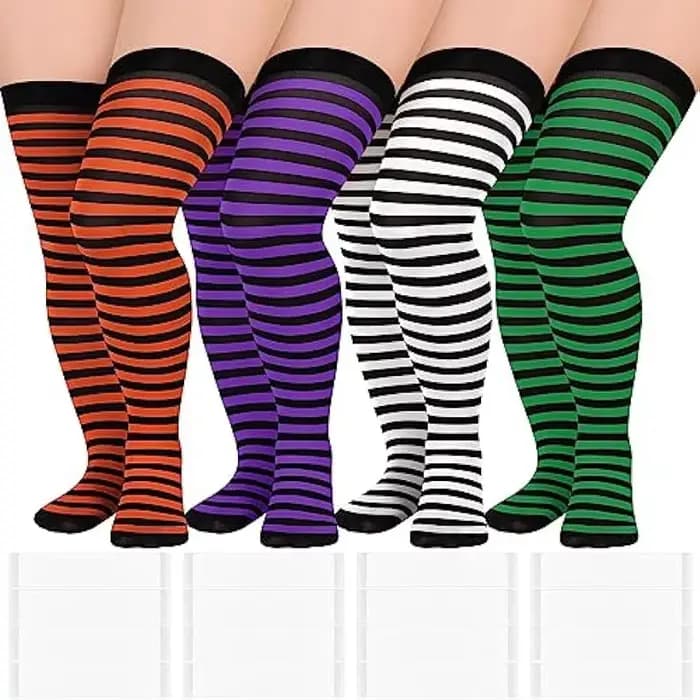 Chaussettes hautes d'halloween grande taille pour femmes