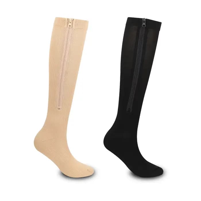 Chaussettes de sport longues à fermeture éclair