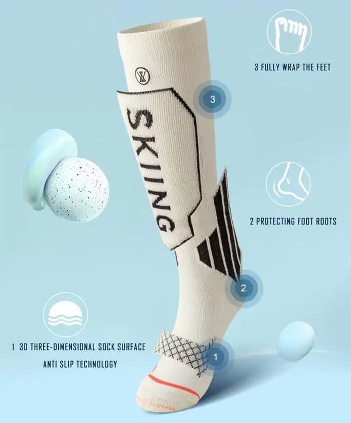 Chaussettes thermiques en laine mérinos, Tube Long, pour Sports de plein air, Ski, randonnée, Ski, alpinisme, pour femmes