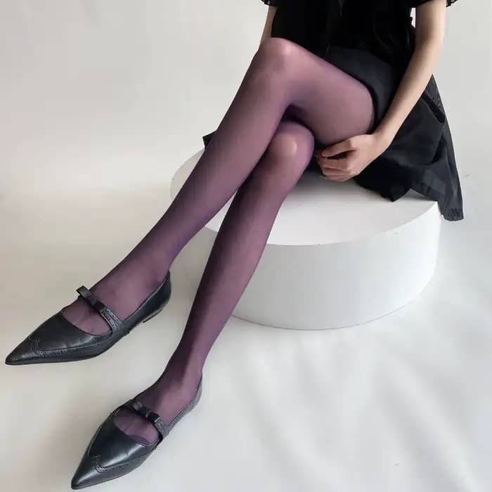 Collants colorés en velours pour femmes, Ultra-fins, peau de Nylon, cuisses hautes, Lingerie pour femmes, bonneterie, bas de corps