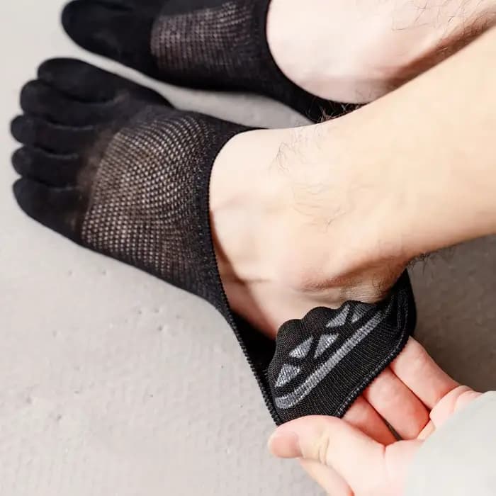 5 paires de chaussettes invisibles à orteils pour hommes