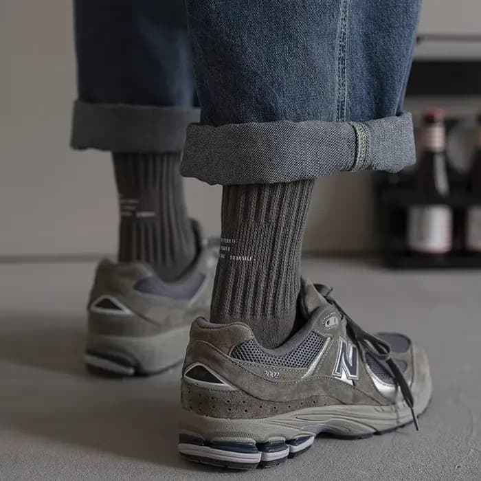 Chaussettes de sport épaisses vintage japonaises pour hommes