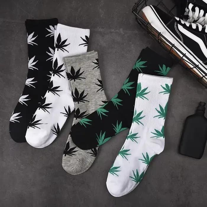Pas cher femmes hommes cheville érable chaussette chanvre Meias feuille femme printemps été mauvaises herbes Skateboard Hip Hop chaussettes