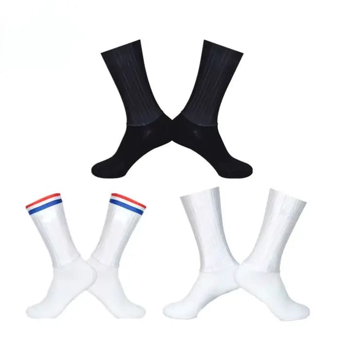 Chaussettes de cyclisme antidérapantes en silicone pour l'été