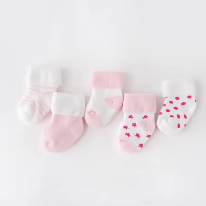 5 paire/lot nouveau garçon et fille bébé chaussettes épais nouveau-né automne et hiver chaud pied chaussette