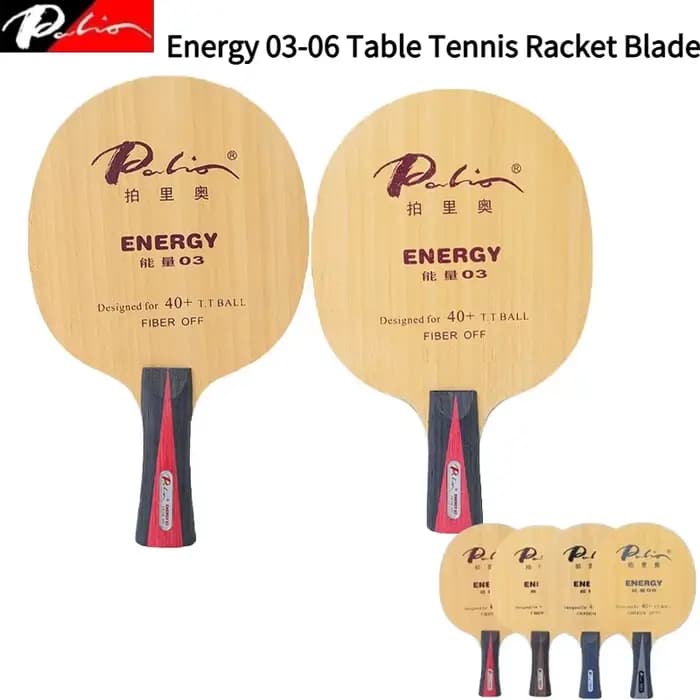 Palio Energy 03-06 Raquette de tennis de table professionnelle en fibre de carbone et bois