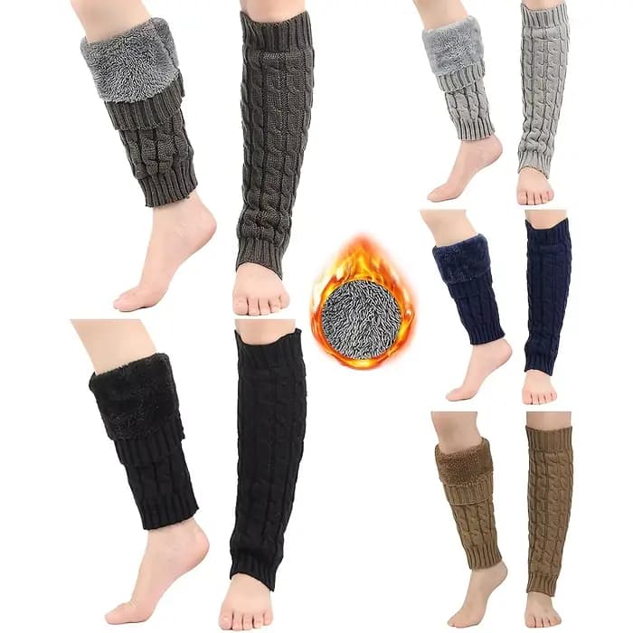 Jambières et chaussettes chaudes doublées de polaire pour femmes élégantes - Chaleur d'hiver extra épaisse