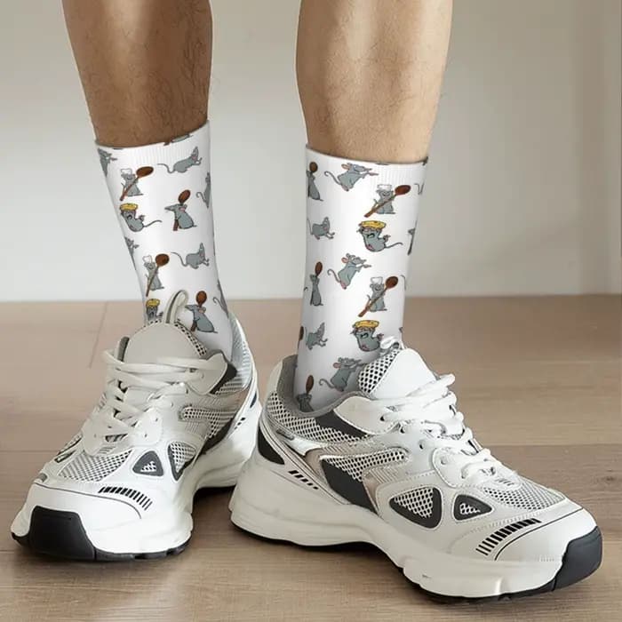 Remy Ratatouille Pack chaussettes automne Rat animaux bas drôle femmes hommes respirant