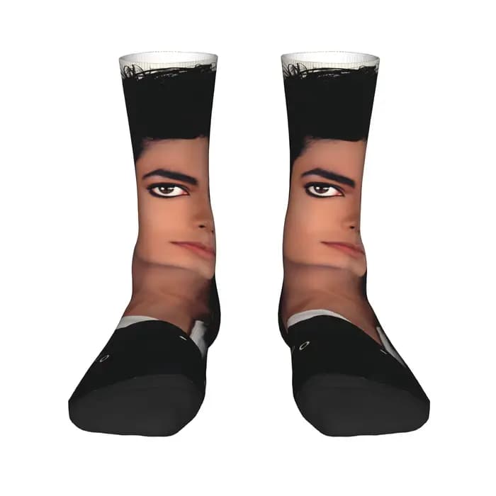 MJ King Of Pop Michael J-jackson Stockings Chaussettes gothiques personnalisées