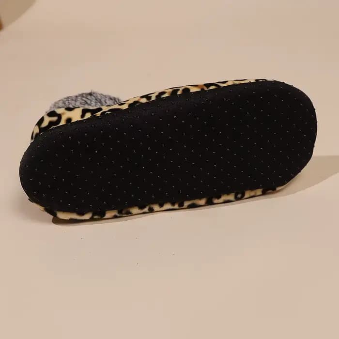 Chaussettes de sol imprimées léopard pour hommes et femmes