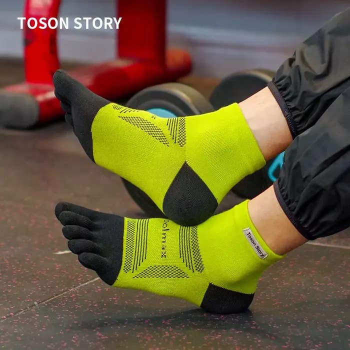 Chaussettes de sport en coton à cinq doigts pour hommes