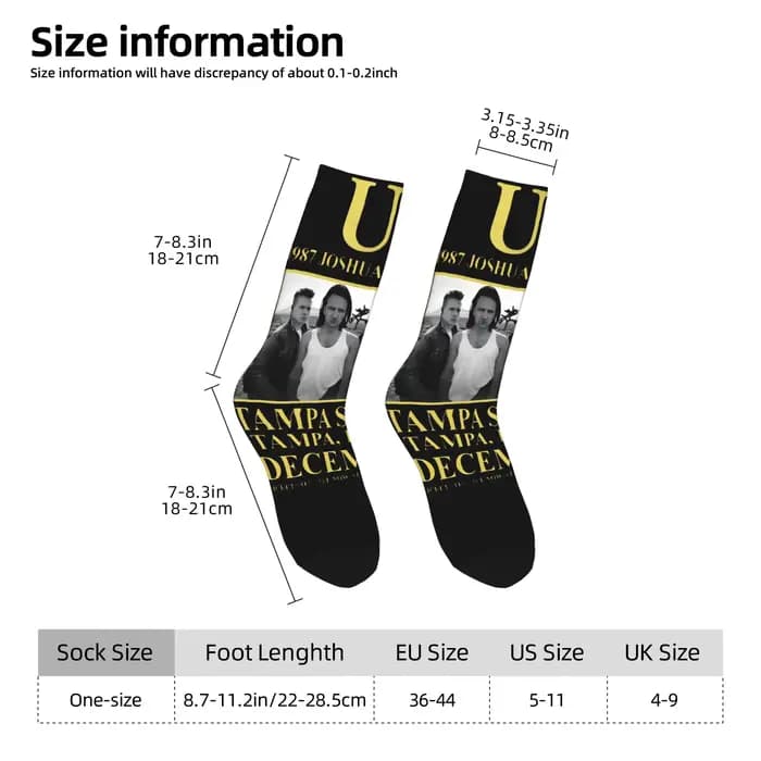 Chaussettes vintage U2 des années 90
