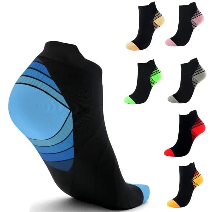 GOMOREON 1 paire de chaussettes de compression de cheville pour hommes et femmes