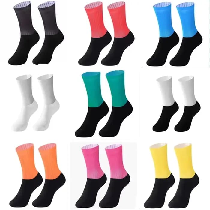 Chaussettes aérodynamiques de l'équipe de vélo