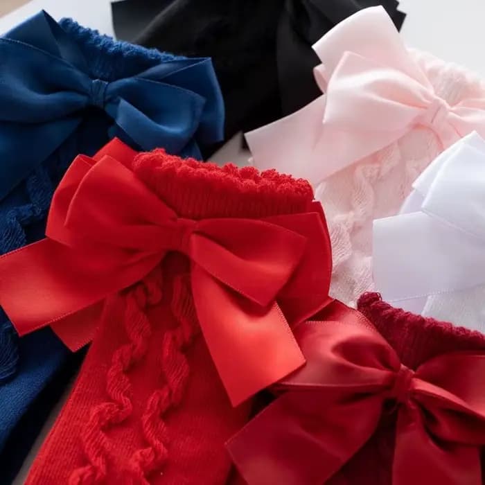 Nouvelles chaussettes pour filles avec gros nœuds