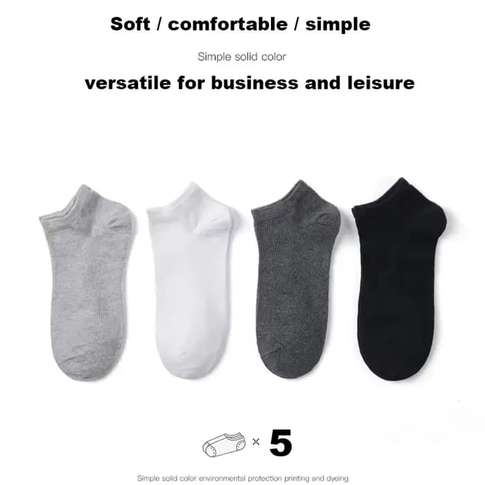 Chaussettes de sport unisexes en coton respirant pour hommes