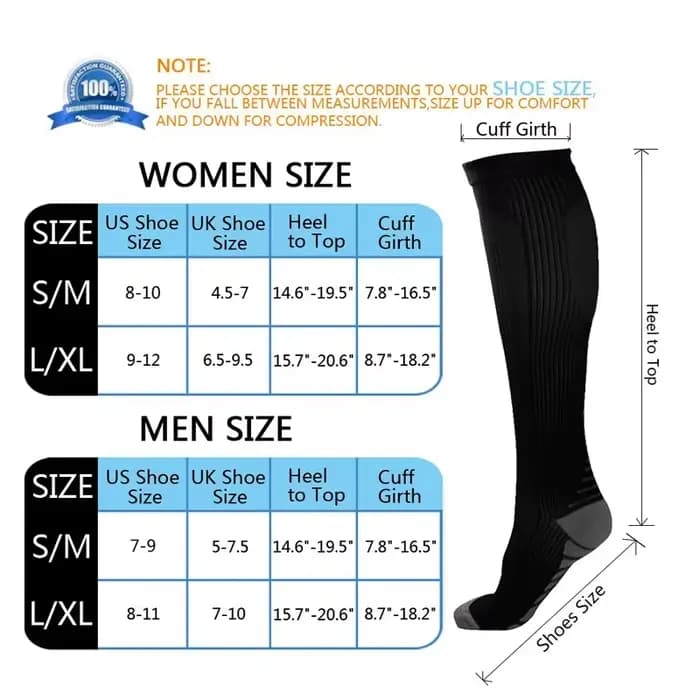Chaussettes de Compression pour varices, chaussettes de football à Tube Long unisexe pour Sports de plein air, bas d'allaitement pour hommes et femmes, cuisses de Golf