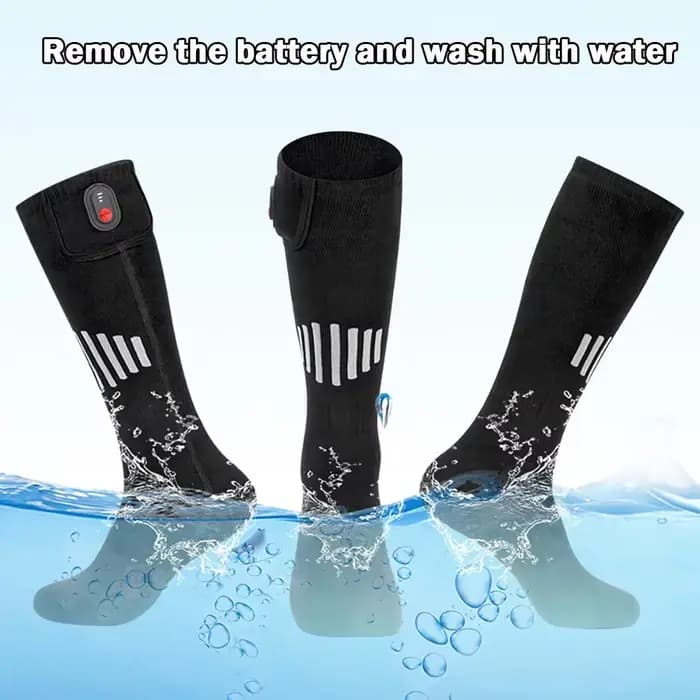 Chaussettes chauffantes avec boîte à piles