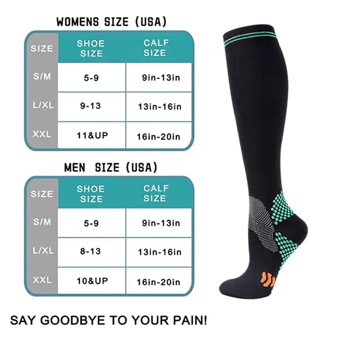 Chaussettes de sport à Compression pour Golf
