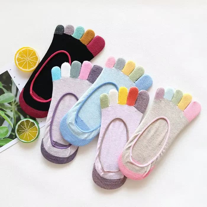 Chaussettes femmes printemps été cinq doigts cheville