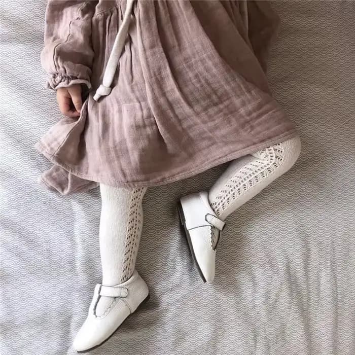 Collants mignons et respirants en coton pour bébé fille et garçon, bas de princesse de style espagnol, couleur unie, collection automne
