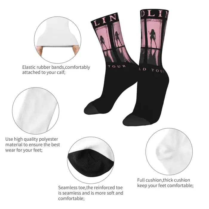 Deadline World Tour 2025 chaussettes hiver bas mode hommes chaud doux