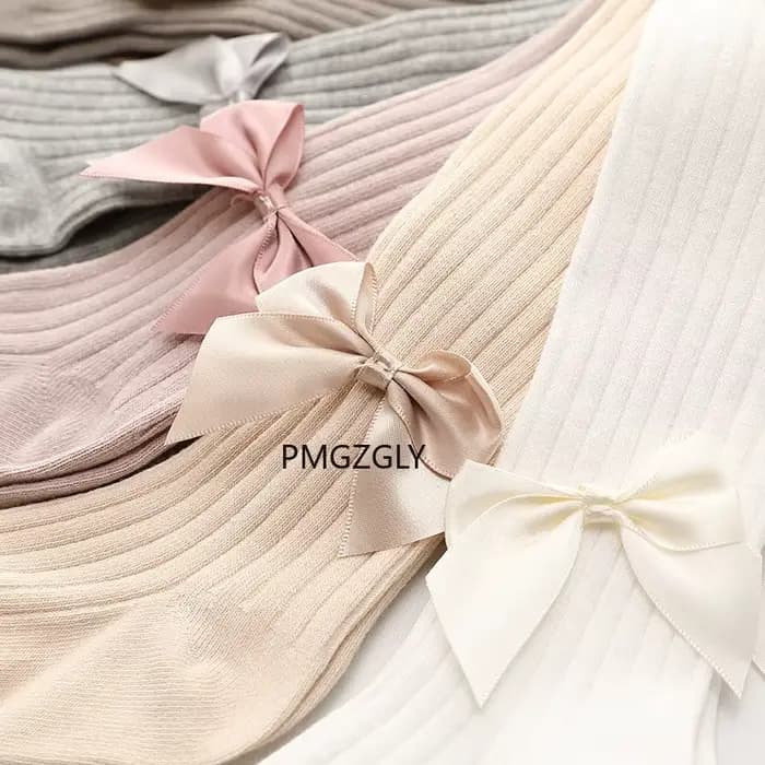 Collants mignon rose nœud papillon