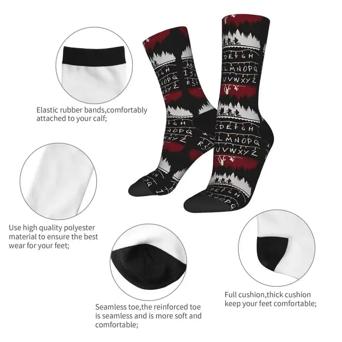 Cooses de noël lumières chaussettes Design bas antibactérien unisexe hommes