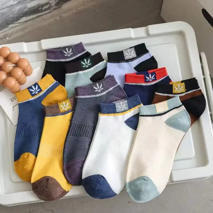 5/10/20 paires unisexe couleur bloc côté étiquette bateau chaussettes doux confortable respirant anti-odeur sport Style