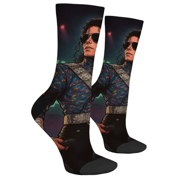 MJ Style Pop Music Idol chaussettes rétro mode hommes