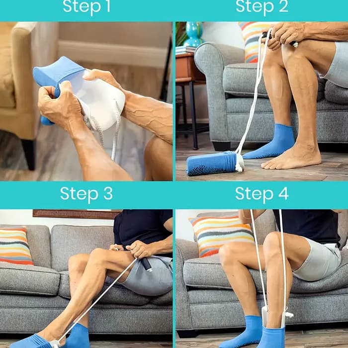 Aide à la pose de chaussettes, outil pratique pour chaussettes de compression, accessoire de mobilité pratique pour personnes âgées, femmes enceintes, diabétiques, usage quotidien à domicile