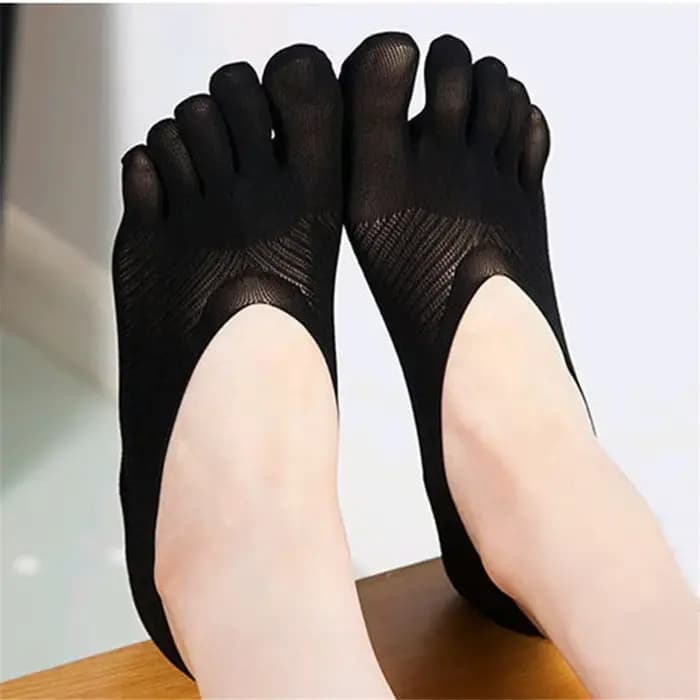 Chaussettes d'été à cinq doigts pour femmes, ultrafines, amusantes, bateau invisible, respirantes, courtes, à faible rinçage, non ald