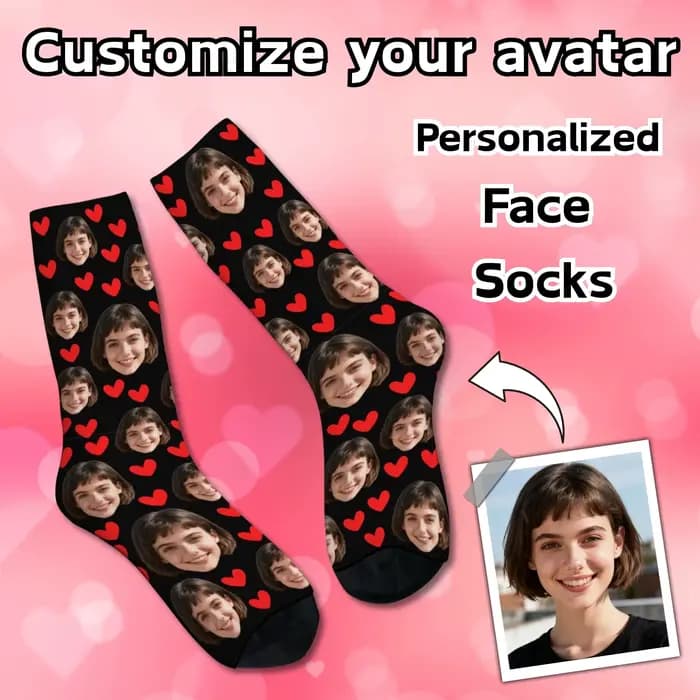 Chaussettes personnalisées avec visage