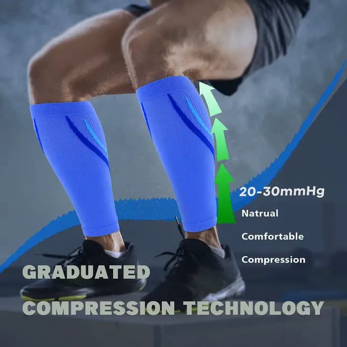 1 paire de manchons de compression pour mollets pour hommes et femmes (20-30 mmHg)
