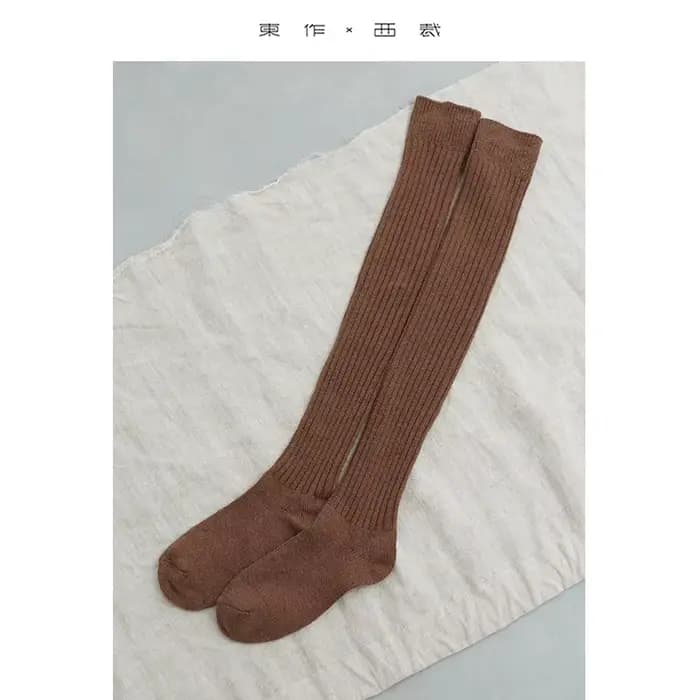 Chaussettes au-dessus du genou en laine, chaussettes mollet pour femmes, chaussettes chaudes d'automne et d'hiver à la mode et polyvalentes
