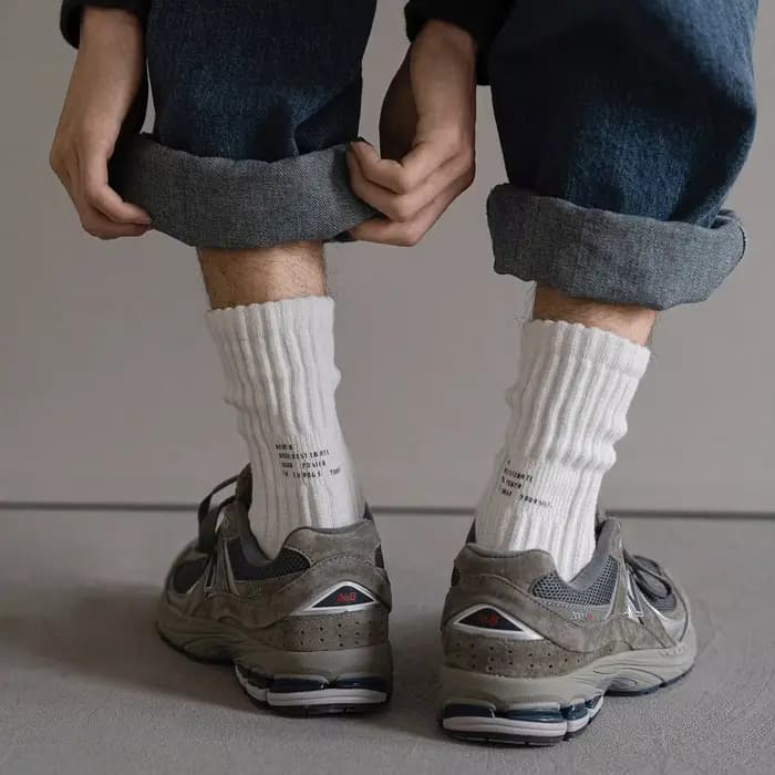 Chaussettes de sport épaisses vintage japonaises pour hommes