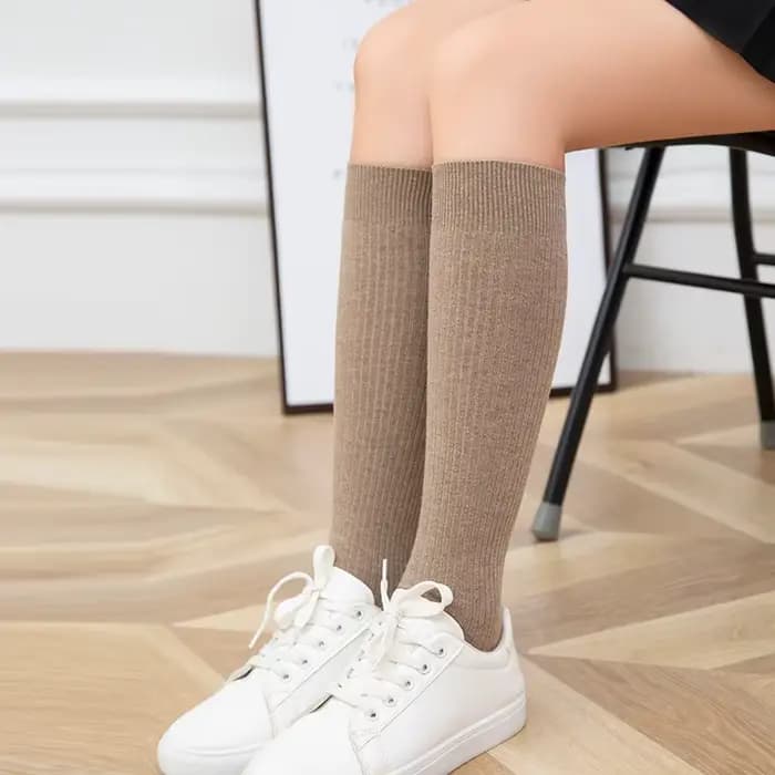 Bas en laine Pure longueur mollet pour femmes