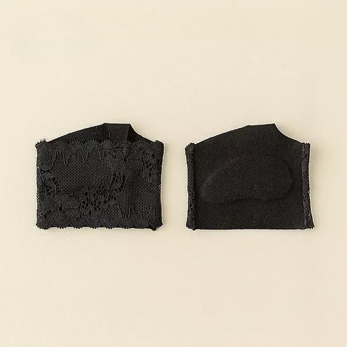 1 Paire de coussinets d'avant-pied en silicone respirant antidérapant pour talons hauts, avec motif floral en dentelle, pour femme, été